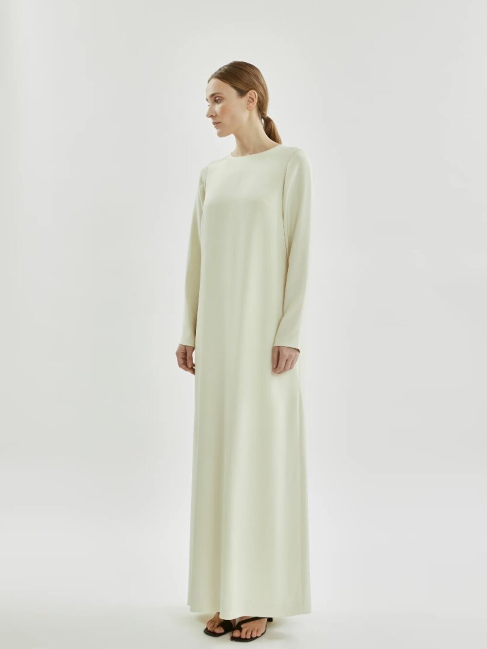 NWT La Collection minimal white silk wedding engagement dress